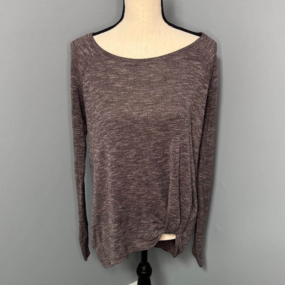 Juicy Couture Women’s Gray Long Sleeve Knot Sweater Sz L